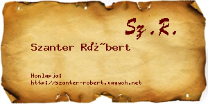 Szanter Róbert névjegykártya